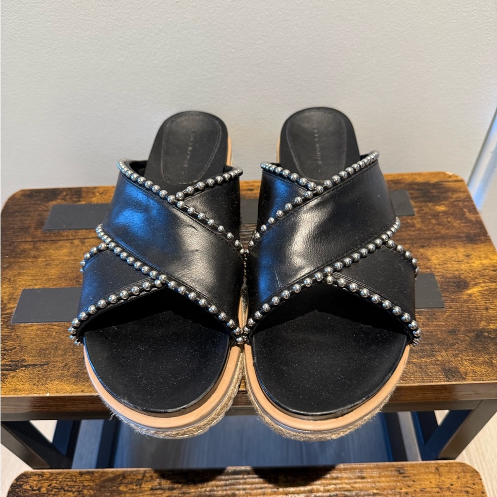 Black Studded Women's Sandals